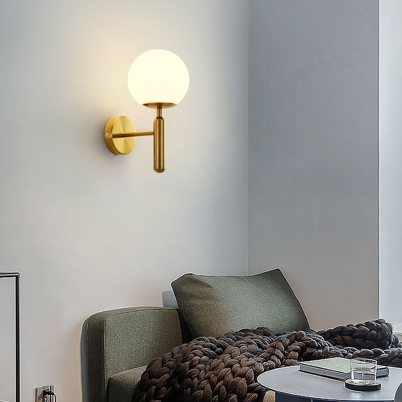 Nordic Vanity Lighting Simple Glass Wall Light Sconce for Bathroom