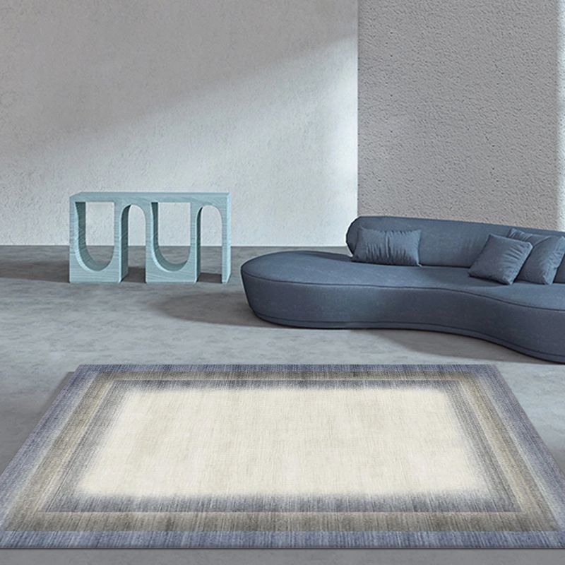 Light Grey Simple Rug Blending Line Indoor Rug Stain Resistant Rug for Home Decor