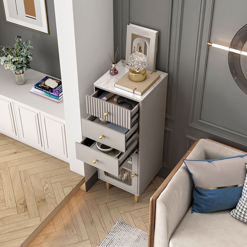 15.6-inch Width Glam Dresser Stone Storage Chest with 1/2/3 Drawers