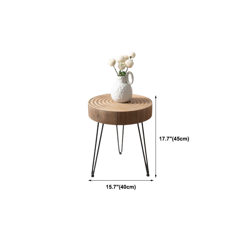 Contemporary Style Coffee Cocktail Table Solid Wood Round Coffee Table