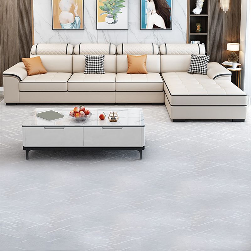 133.07" W x 70.87" D x 35.43" H Pillow Top Arm Sofa with Chaise