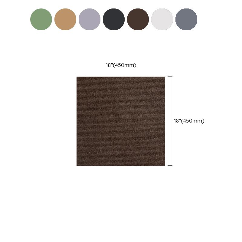 Modern Carpet Tiles Square Color Block Stain Resistant Carpet Tiles