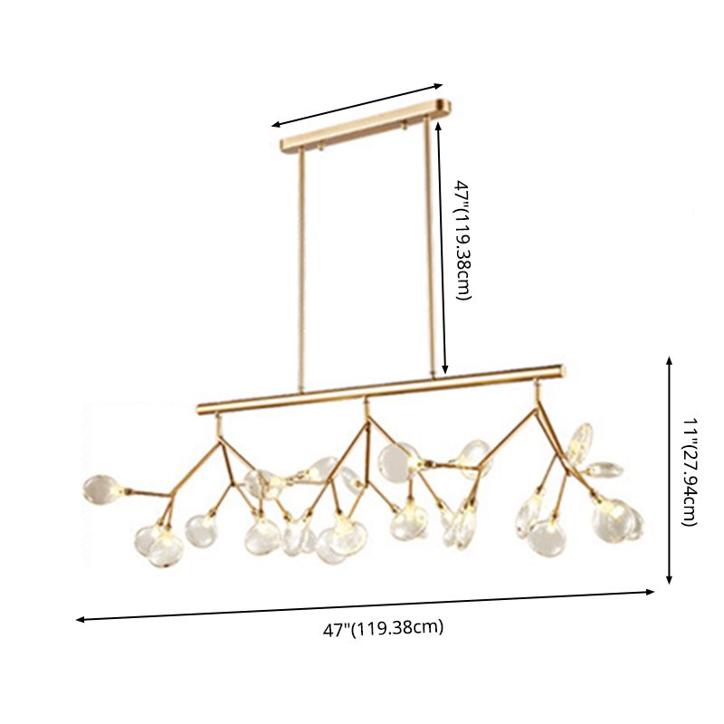 Modern Fireflies Island Lighting Fixture Metal Dinning Room Island Pendant Light