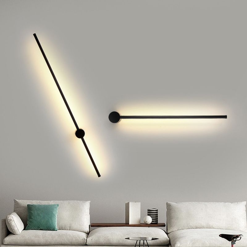 Lámpara de pared lineal LED de silicona en lámpara de pared de aluminio de estilo creativo moderno