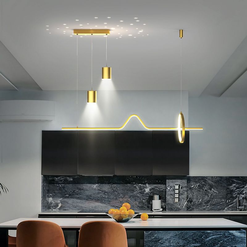 Linear Pendant Lighting Island Lighting Fixtures Modern Kitchen Pendant Lights for Dining Room