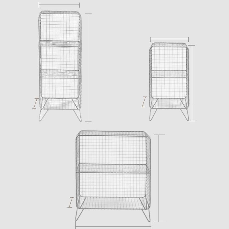 Modem Metal Bookshelf Standard Shelf Bookshelf for Home Office 11.8" W