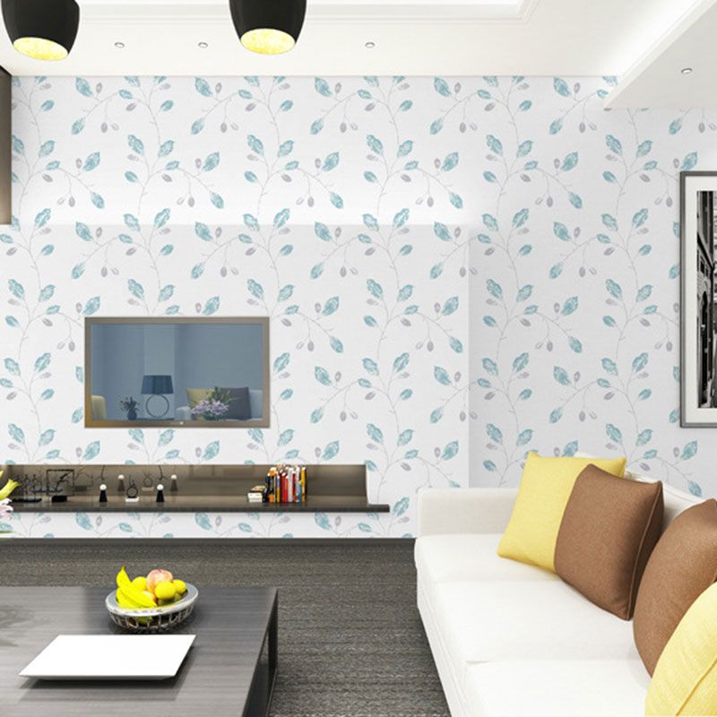 Natural Color Leaf Wallpaper Roll Decorative Non-Pasted Wall Covering, 20.5"W x 31'L