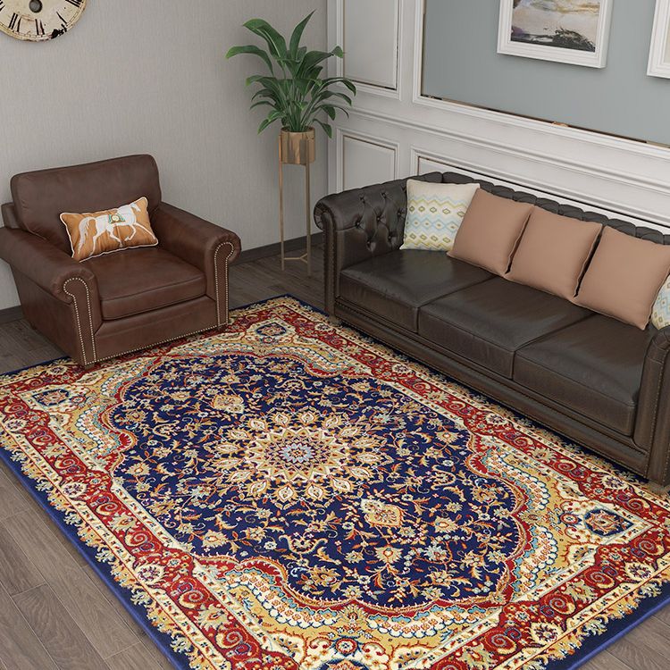 Multicoloe antiek gebied tapijt polyester bloem binnen tapijt anti-slip rugtapijt voor woonkamer