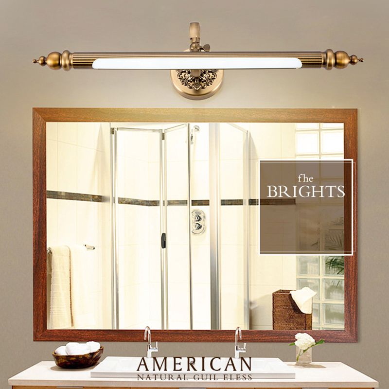 Bronze längliche Wandmontage mit modernem LED -LED -Acrylleuchten für Badezimmer