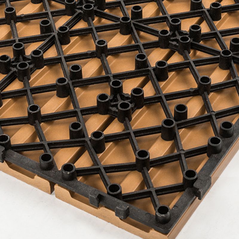 Classic Interlocking Deck Plank Solid Color Patio Flooring Tiles