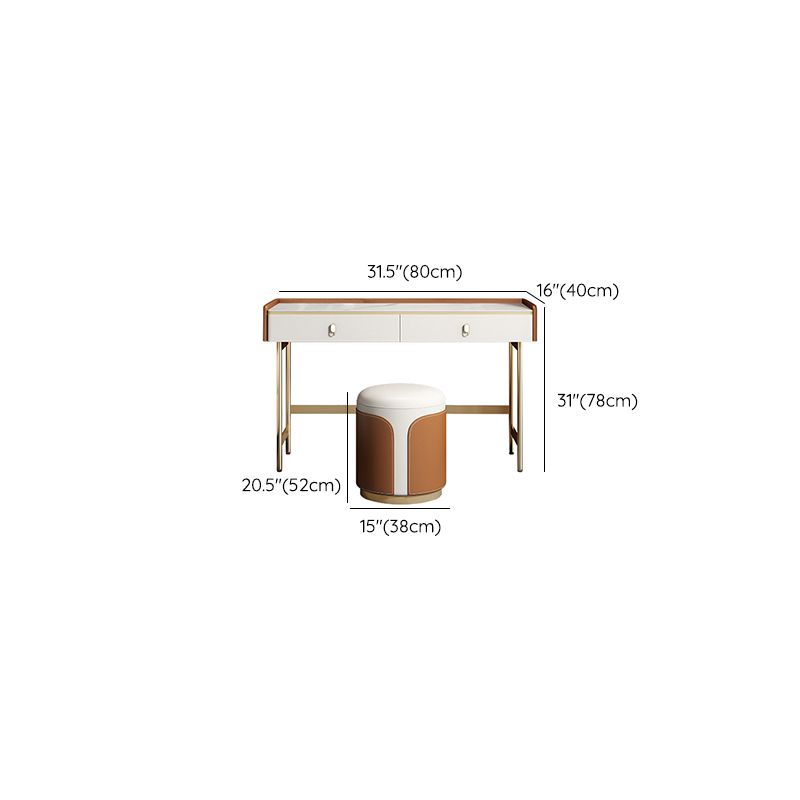 15" Wide Glam Make-up Vanity Wooden Dressing Table with Drawer