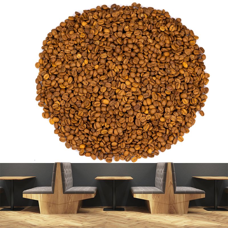 Papier peint mural en grains de café, couleur douce, résistant à la moisissure, pour la décoration