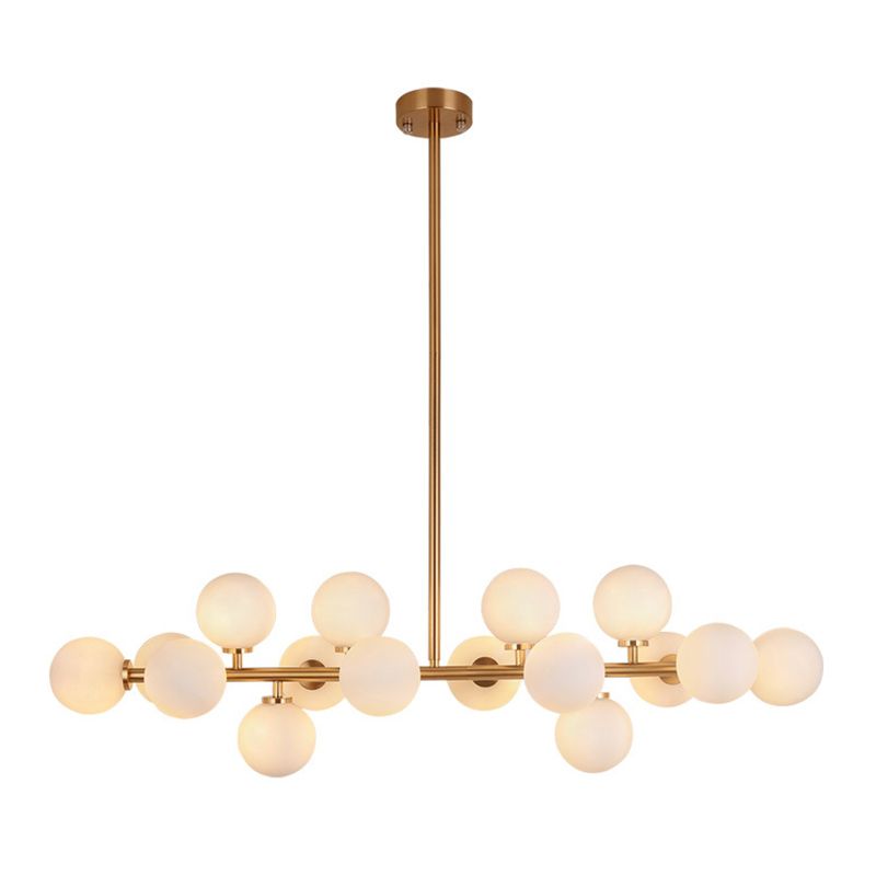 Ball Shape Glass Chandelier Light Modern Style 16 Lights Chandelier Light Fixture