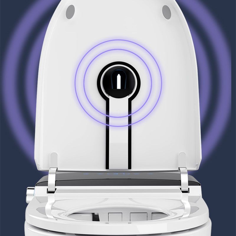 Modern Concealed Toilet Bowl All-In-One White Toilet with Seat for Bathroom