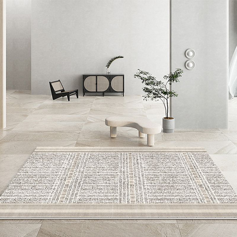 Alfombra de alfombra de poliéster moderno marrón alfombra lavable alfombra para sala de estar