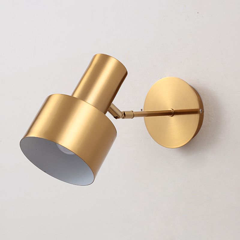 Postmodern Geometric Sconce Lighting Metallic 1 Head Bedroom Reading Wall Light in Brass