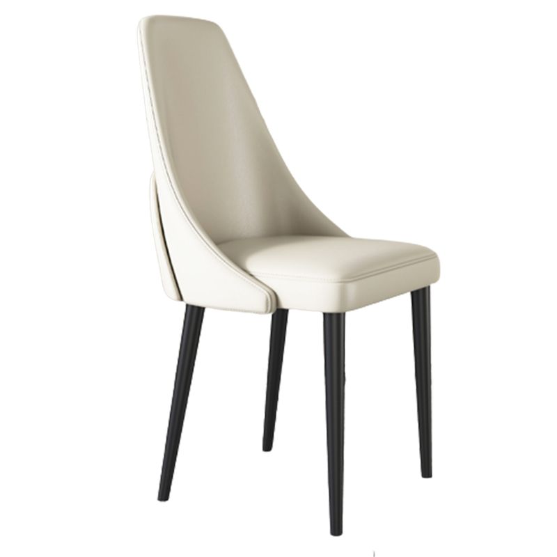 Glam Style Dining Chairs PU Leather Dining Side Chair for Indoor