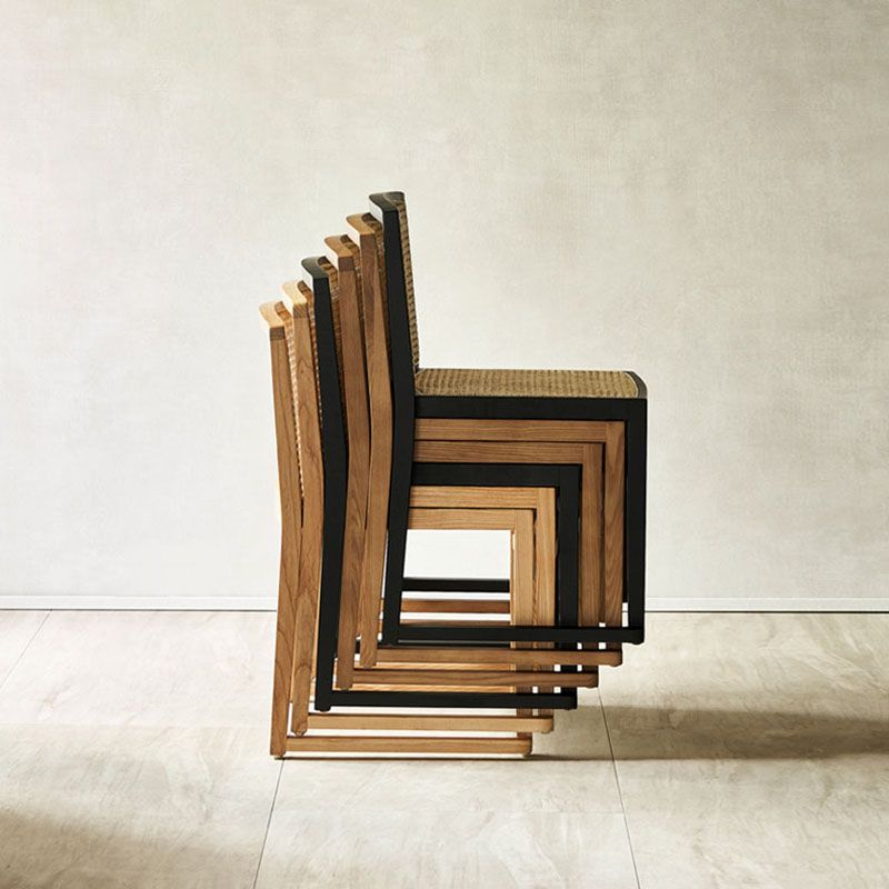 Sillas de comedor de estilo tradicional Sillas de comedor sin brazos de cocina con patas de madera