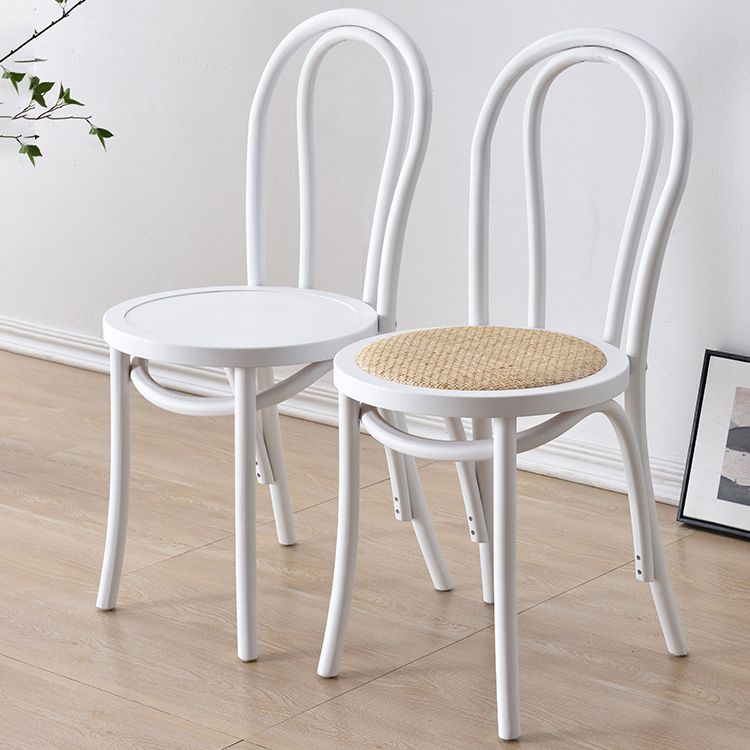 Salle à manger de cuisine moderne Birch Wood Chaise Windsor Back Tempaies côté latérale