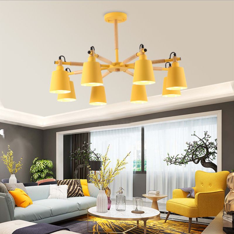 Sputnik Ceiling Hung Fixture Nordic-Style Metal Living Room Chandelier Lighting Fixture