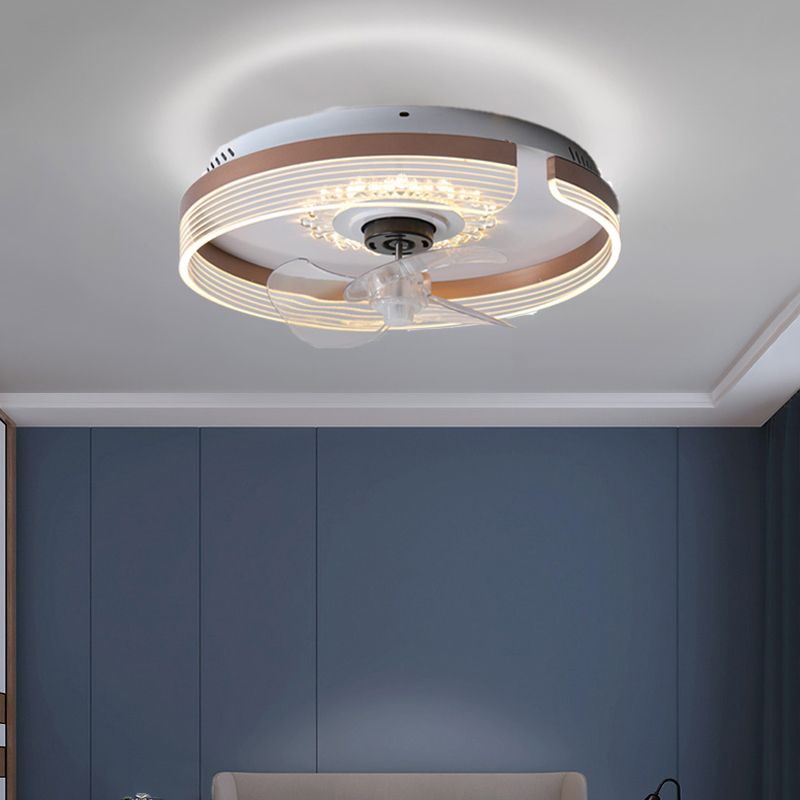 Metal Geometric Shape Ceiling Fans Light Modern Multi-Lights Ceiling Fan Light