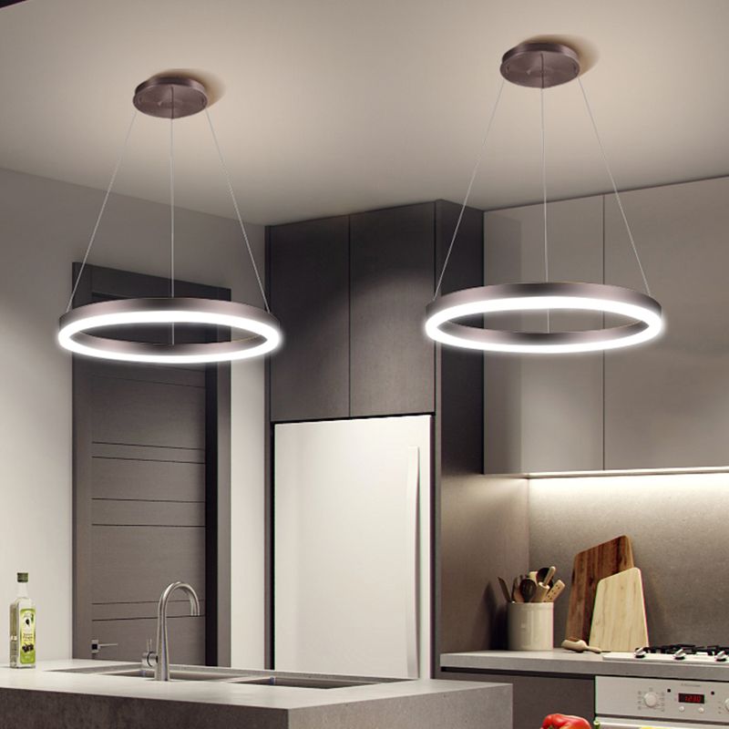 Forme de roue Métal Pendre Luminure de style moderne 1 Light Hanging Lightture