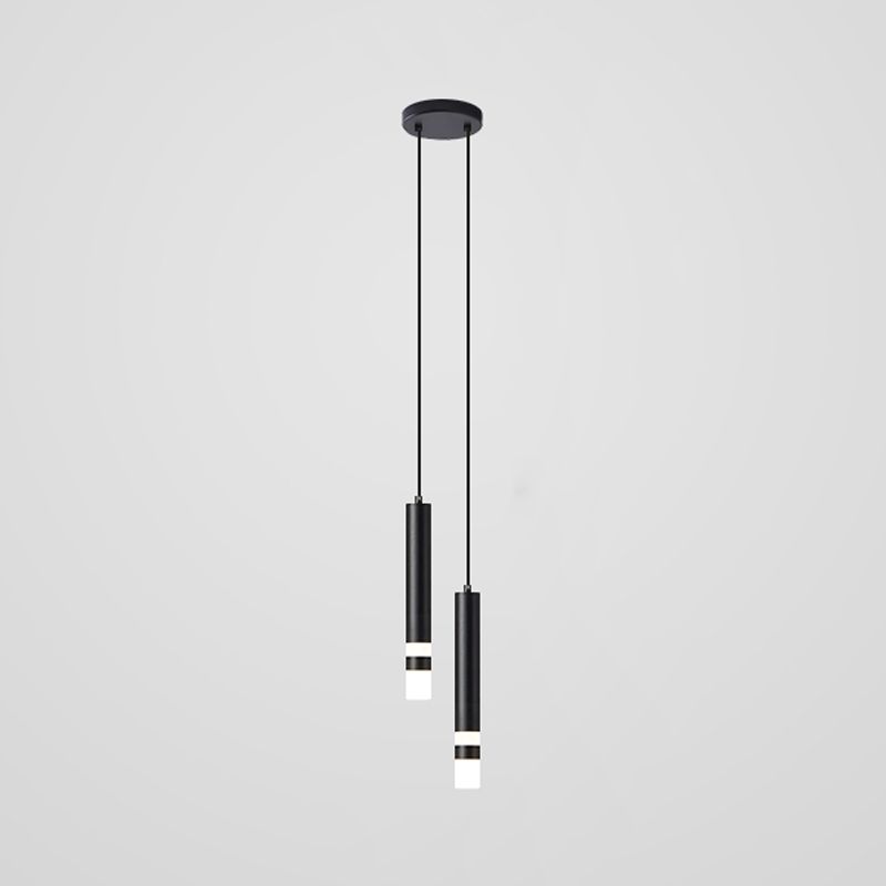 Pendre cylindrique suspension du métal LED minimaliste Aménagement d'éclairage en suspension