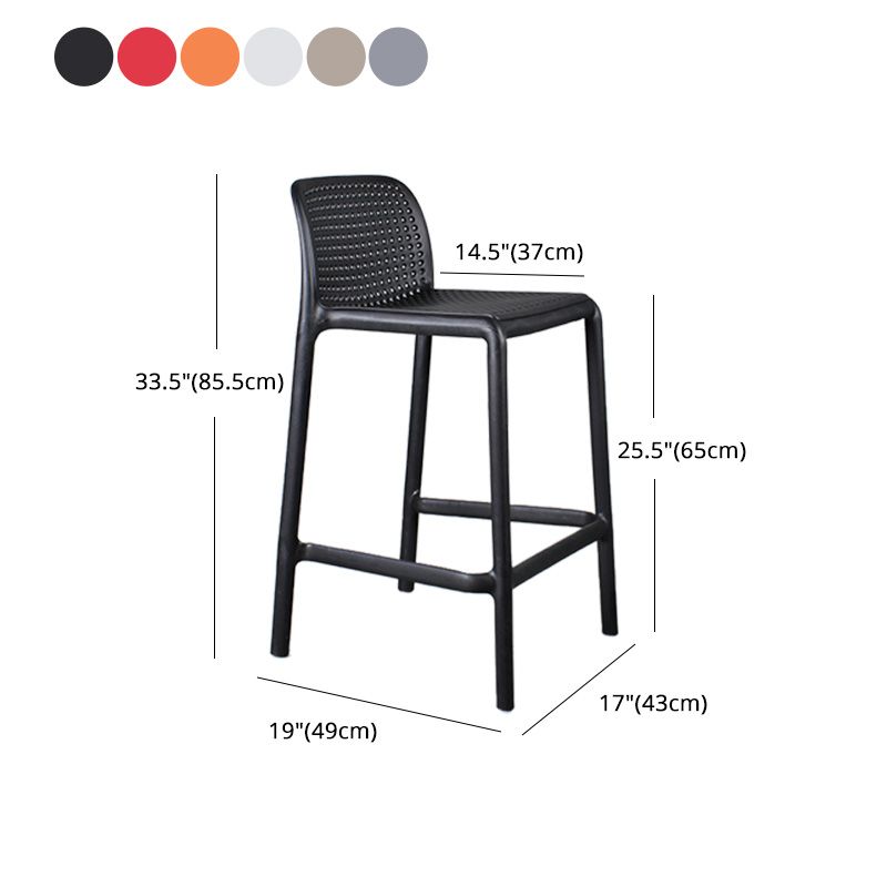 Nordic Macron Stackable Counter Stools Colorful Indoor Plastic Bar Stool