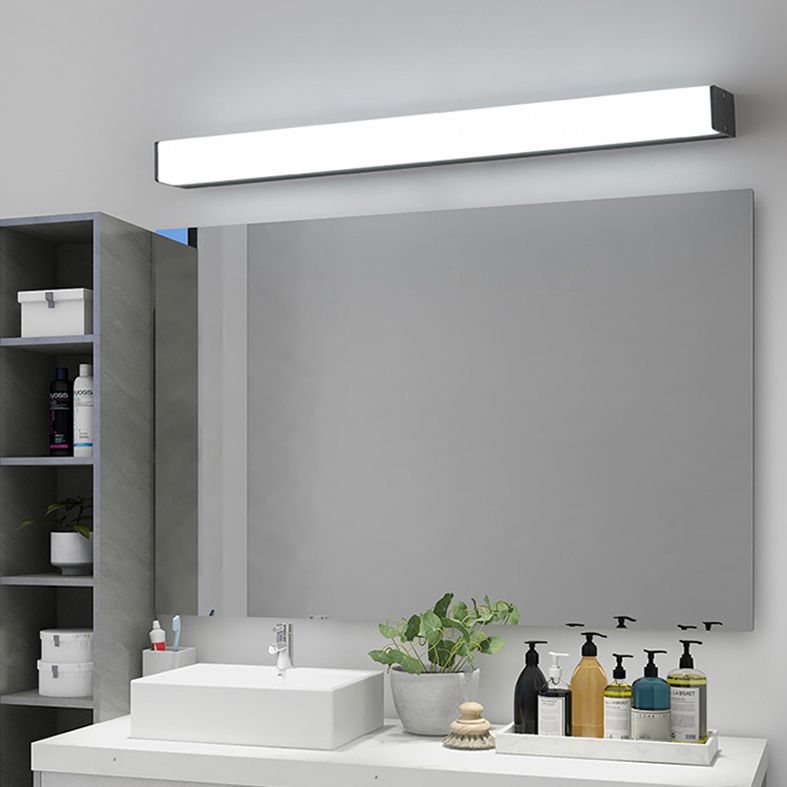 Modern Minimalist Style Rectangle Mur Vanity Lights 1 Light Vanity Ideas Ideas with aluminium Alloy Shade