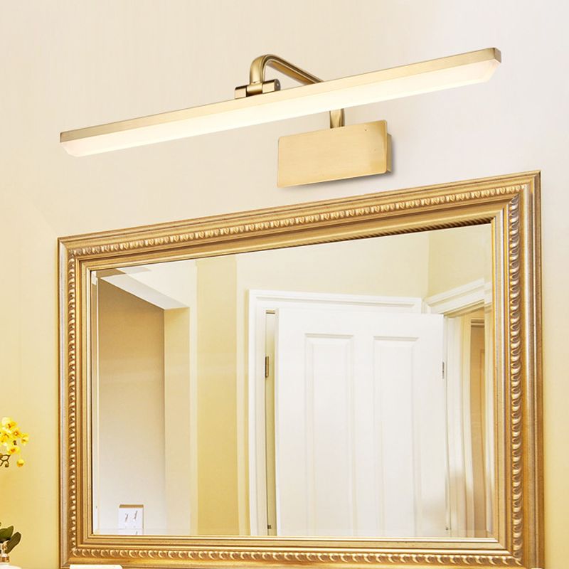 Moderne stijl lineaire wand gemonteerde lampen metalen 1-licht LED ijdelheid lichtbalk