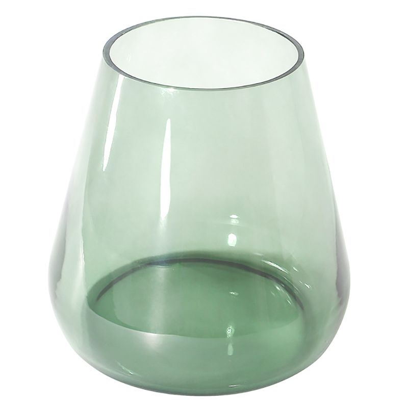 Modern Style Black/gold Metal Countertop Glass Base Green/grey Round Side Table