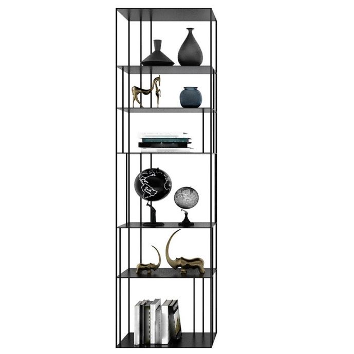 Office Etagere Bookshelf Modern Bookcase with Rectangle Shelves