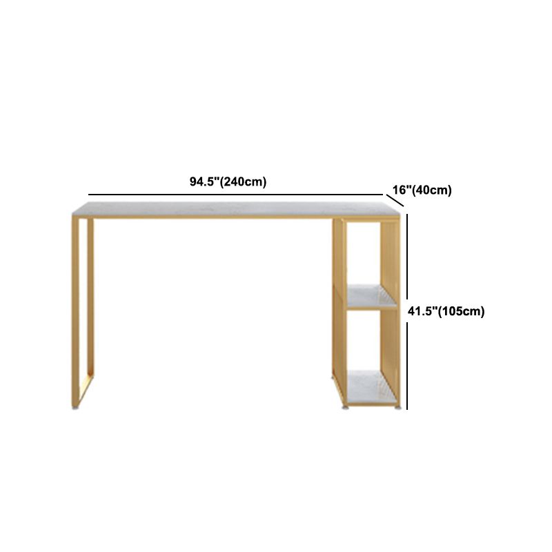 Living Room Bar Stool Table with Storage Glam Stone White Top Bistro Bar Table