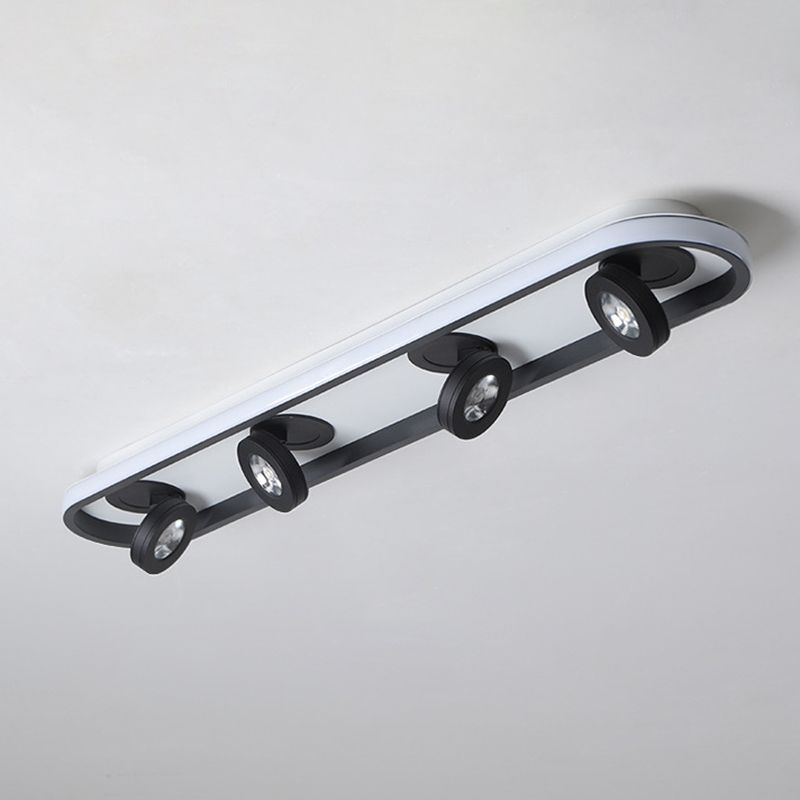 Plafonnier géométrique en métal, luminaire encastré à LED de Style moderne