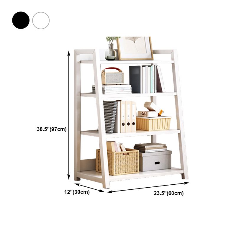 Modern Style Bookshelf Metal Frame and Wood Shelf Bookcase for Office