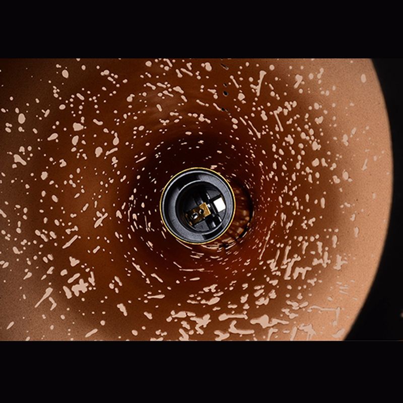 Moderne minimalistische hängende leichte, metallische Einzel-Fulb-Hängependelleuchte in Schwarz