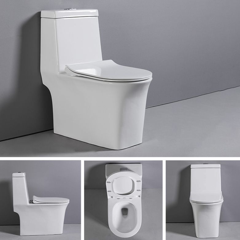 Contemporary One Piece Toilet Floor Mounted Toilet Bowl for Washroom