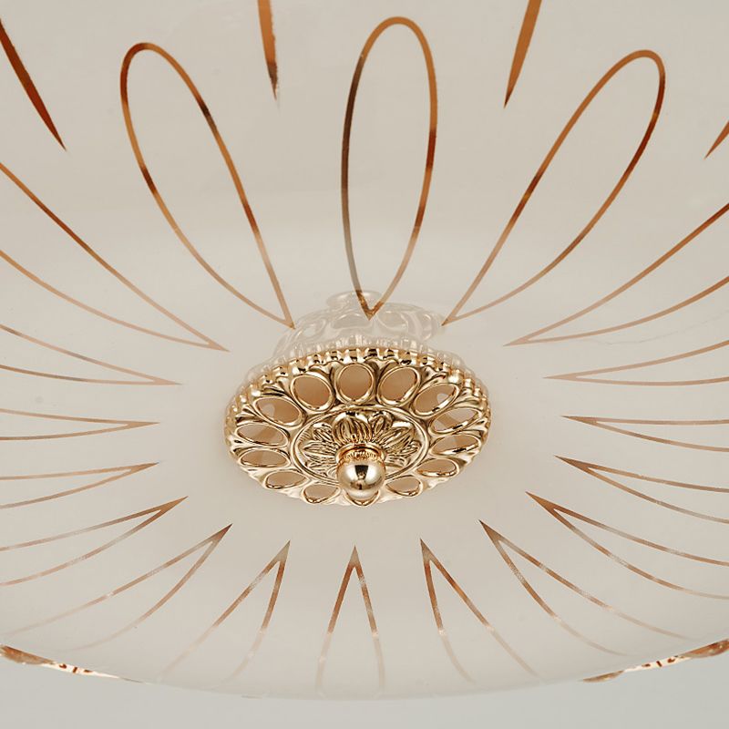 Gouden ronde kristallen LED-inbouw in moderne luxe stijl metalen plafondlamp voor woonkamer