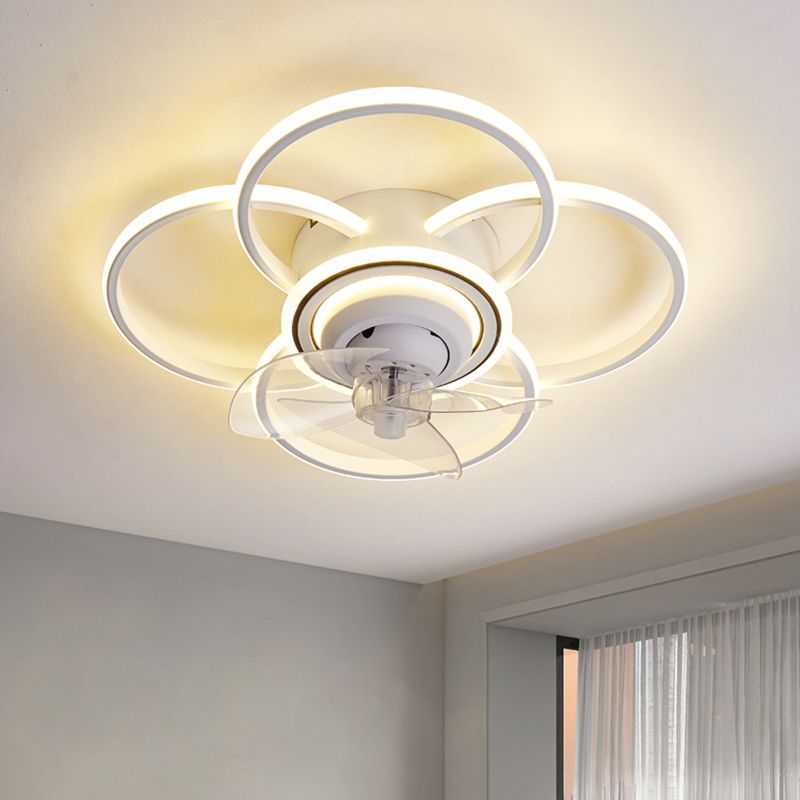 Metal Round Shape Ceiling Fans Light Modern Style 5-Lights Ceiling Fan Light