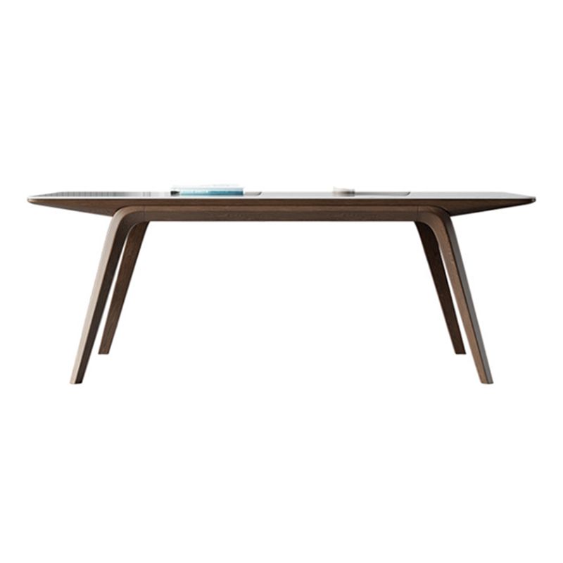 Modern Style Rectangle Table Set 1/2/3/4/5/7 Pieces Dining Set with Wood Legs