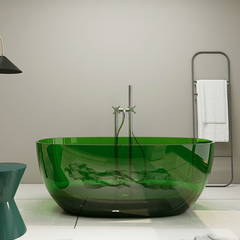 Modern Freestanding Roll Top Bathtub Soaking Oval Bath for Bathroom