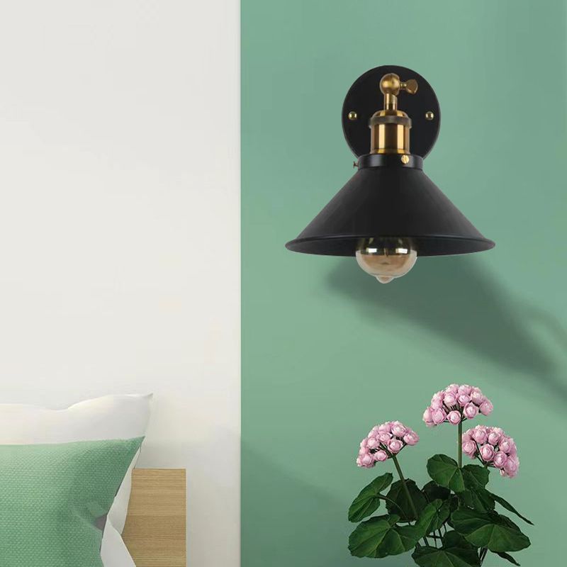 Industrial Style Wall Light Household Metallic Shade Wall Light Sconce for Corridor
