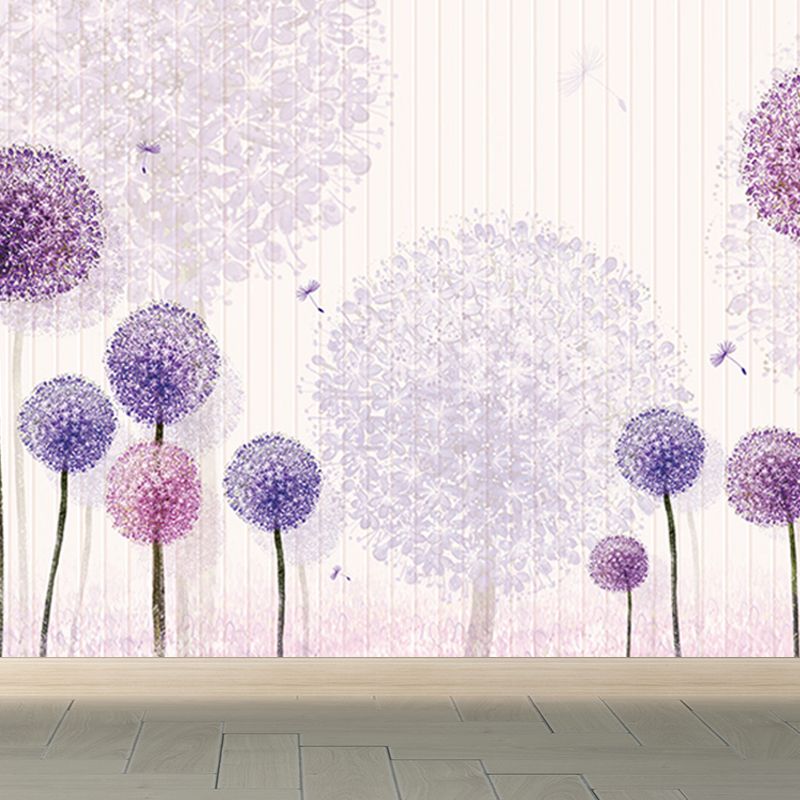 Water Resistant Dandelion Mural Decal Non-Woven Modern Wall Art for Wall Interior