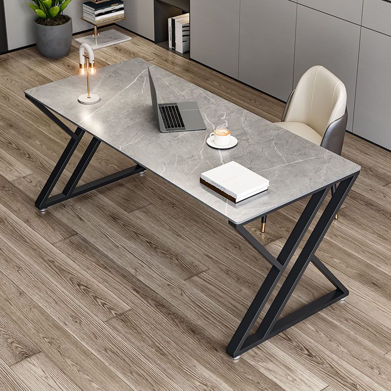 Simple Modern 30" H Desk Rectangular Sled Slate Desk for Home