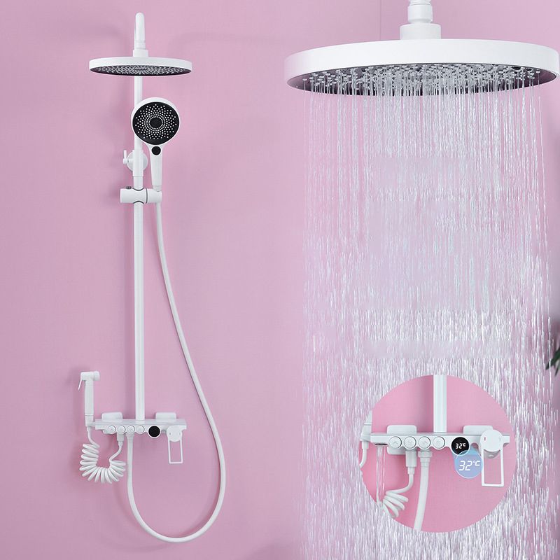 Wall Mounted Shower System Modern Handheld Shower Head Raining Jet Shower System