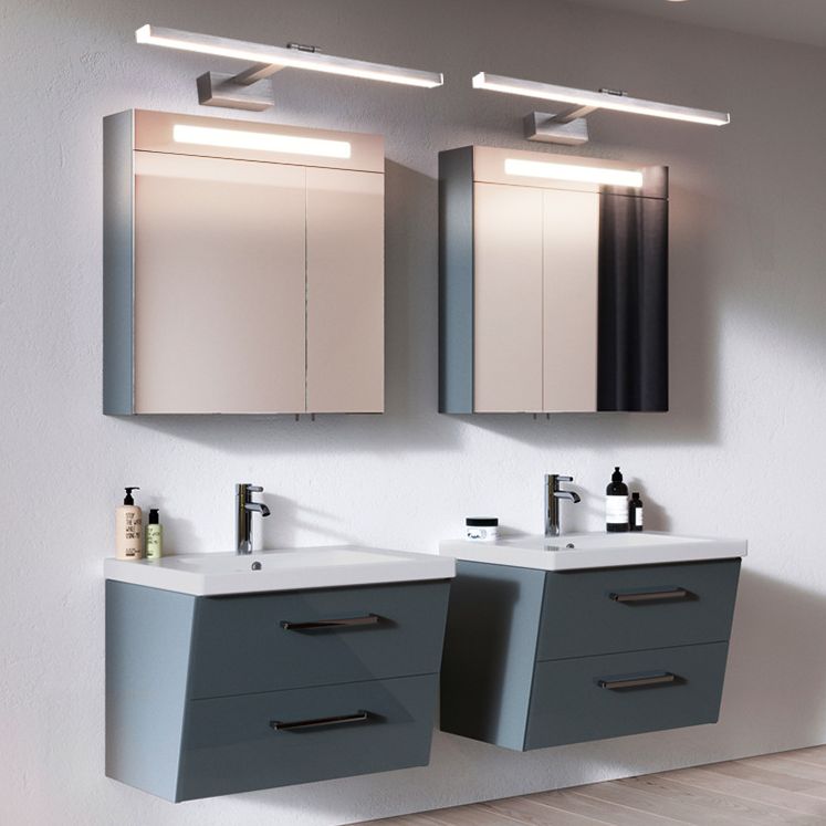 Acrylic Elongated Wall Light Fixture Simplicity LED Sconce Light Fixture for Bathroom