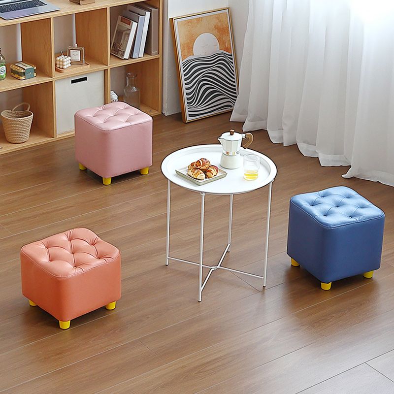 Modern Standard Pouf Water Resistant Square Cube for Home Decor