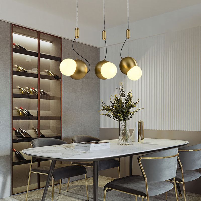 Modern Style Metal Ball Pendant Lighting Fixtures Mutil Lights Hanging Ceiling Lights