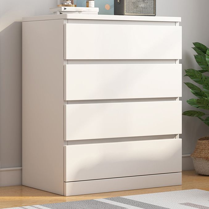 Modern Style White Storage Chest Vertical Wooden Chest with 3 / 4 / 5 / 6 Drawers
