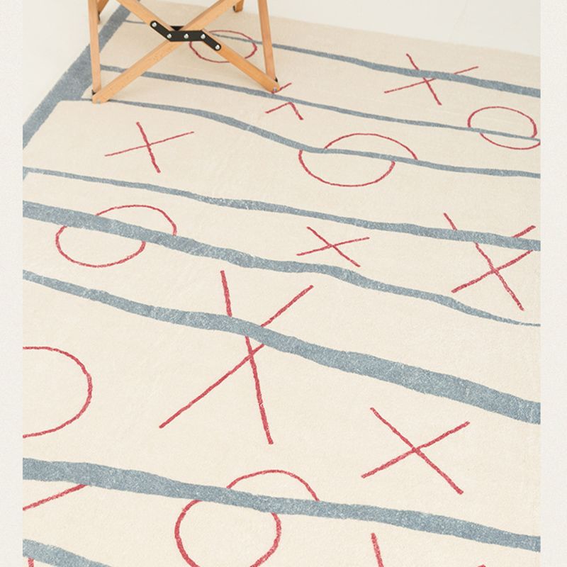 Abstract Pattern Rug Living Room Simple Style Carpet Polyester Washable Area Rug